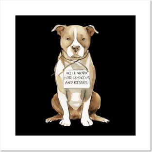 Cookies & Kisses Pittbull Posters and Art